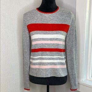 Halogen Striped Pink & Red Sweater